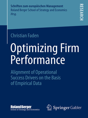 cover image of Optimizing Firm Performance